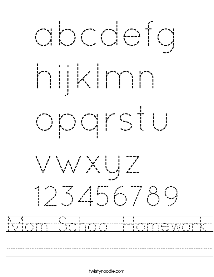 Mom School Homework Worksheet