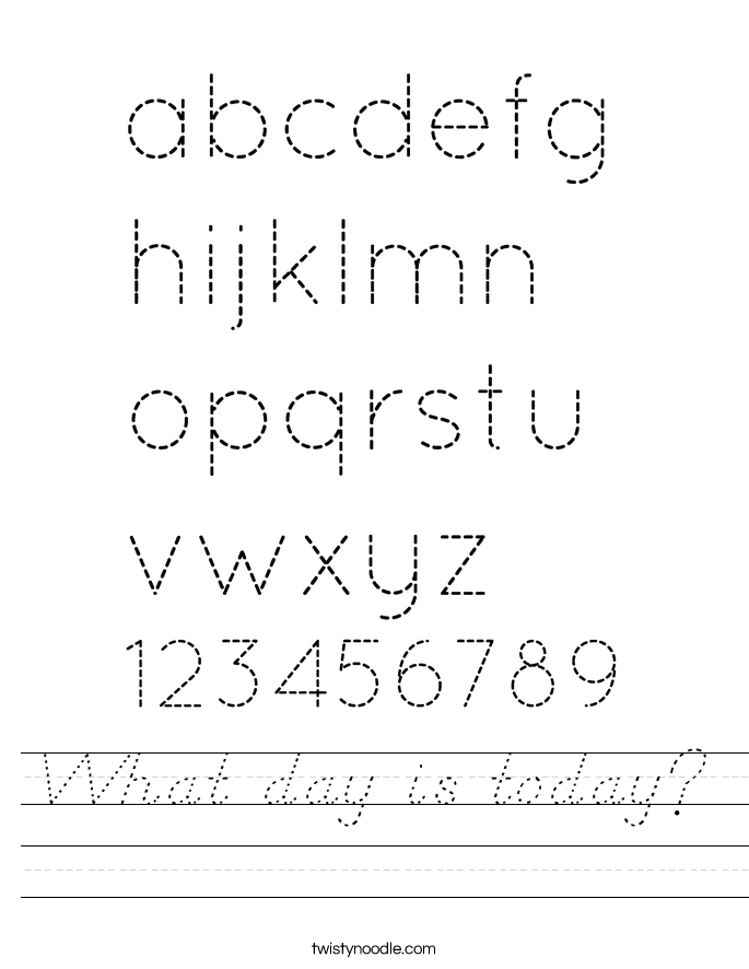 What day is today? Worksheet