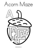 Acorn Maze Coloring Page