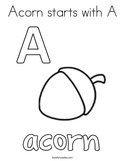 Acorn starts with A Coloring Page
