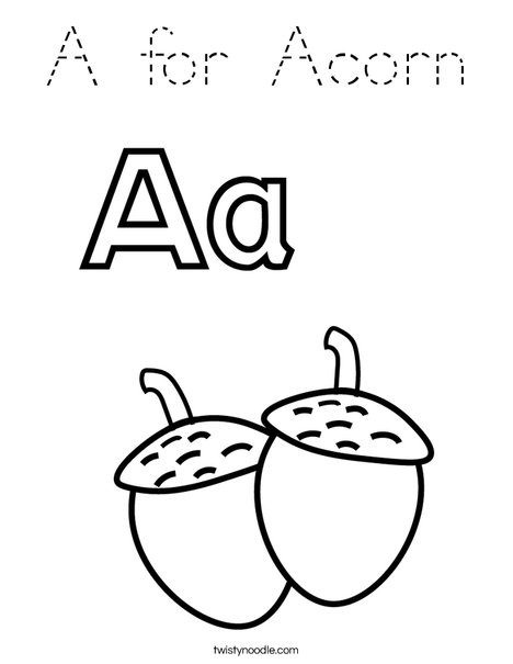 Acorns Coloring Page