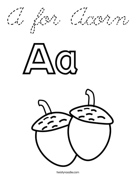 Acorns Coloring Page