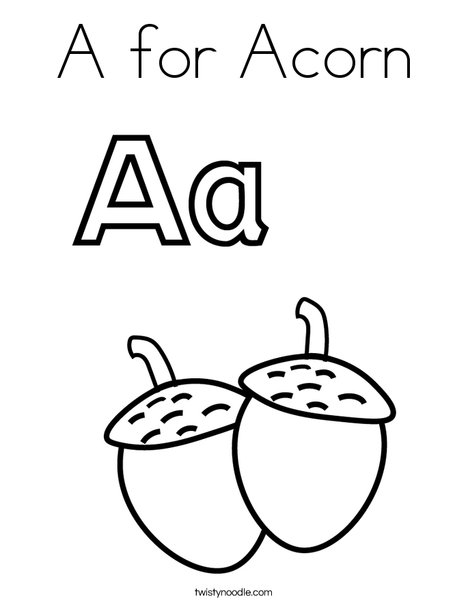 Acorns Coloring Page