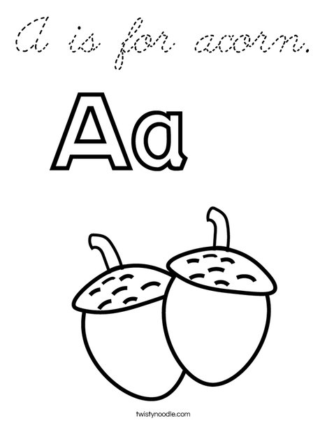 Acorns Coloring Page