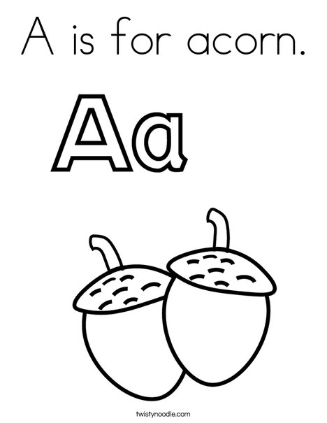 Acorns Coloring Page