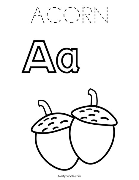 Acorns Coloring Page