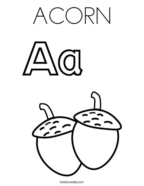 Acorns Coloring Page