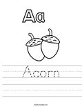 Acorn Worksheet