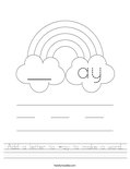 Add a letter to -ay to make a word. Worksheet