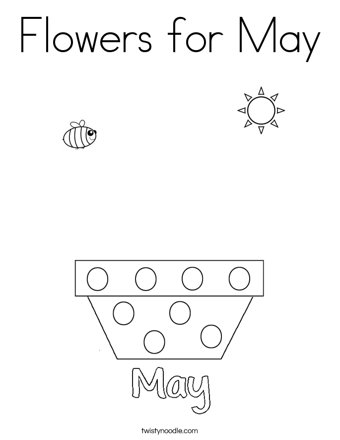 Flowers for May Coloring Page