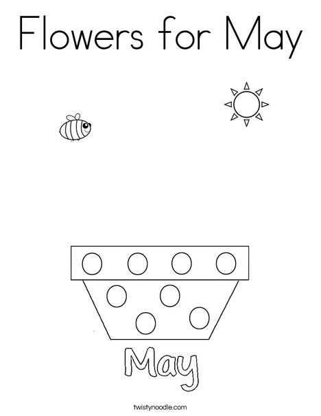 flowers for may coloring page twisty noodle