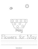 Flowers for May Handwriting Sheet