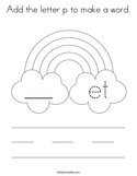 Add the letter p to make a word Coloring Page