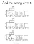 Add the missing letter t Coloring Page