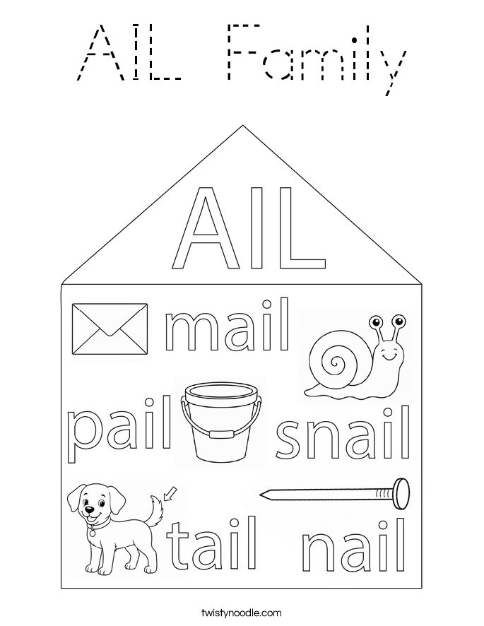 AIL Family Coloring Page