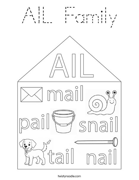 AIL Family Coloring Page
