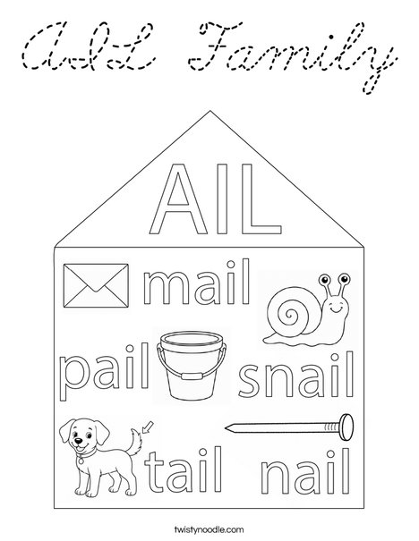 AIL Family Coloring Page