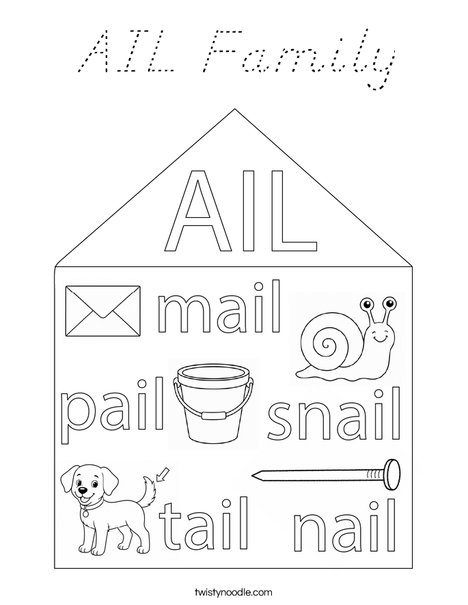 AIL Family Coloring Page
