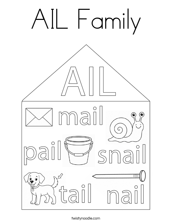 AIL Family Coloring Page