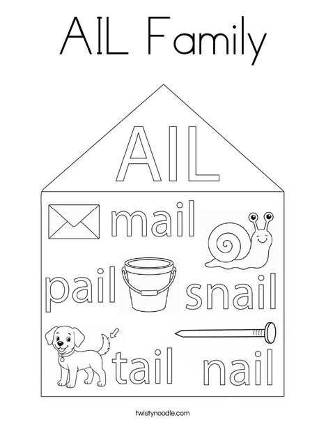 AIL Family Coloring Page