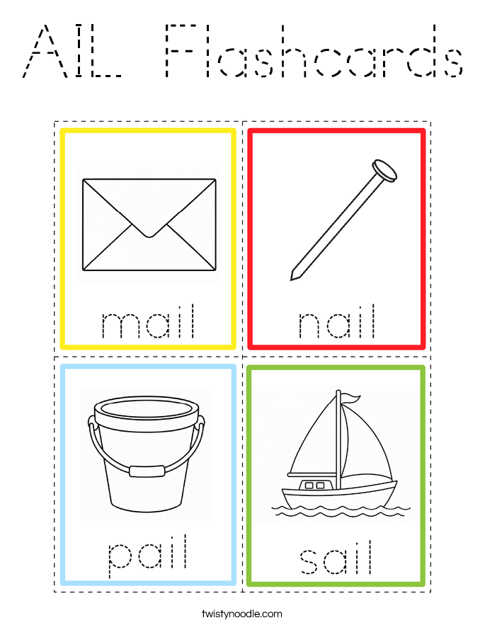 AIL Flashcards Coloring Page