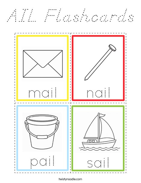 AIL Flashcards Coloring Page