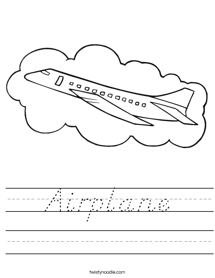 Airplane Worksheet