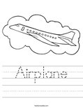 Airplane Worksheet