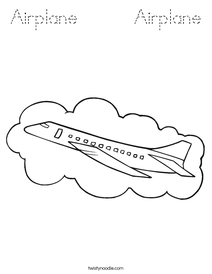 Airplane      Airplane Coloring Page