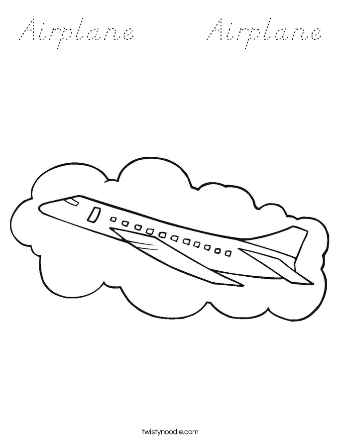 Airplane      Airplane Coloring Page