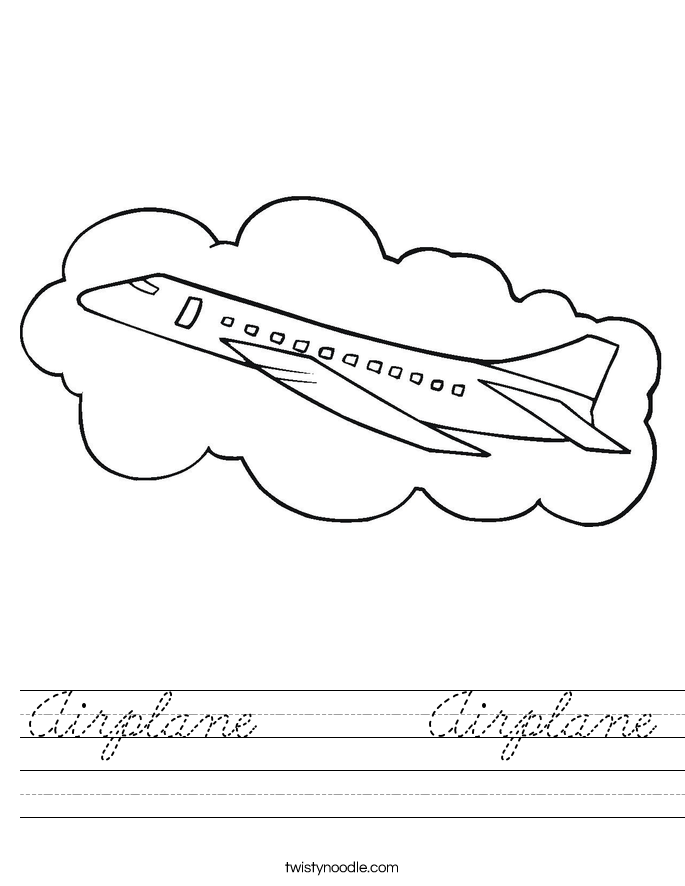 Airplane      Airplane Worksheet