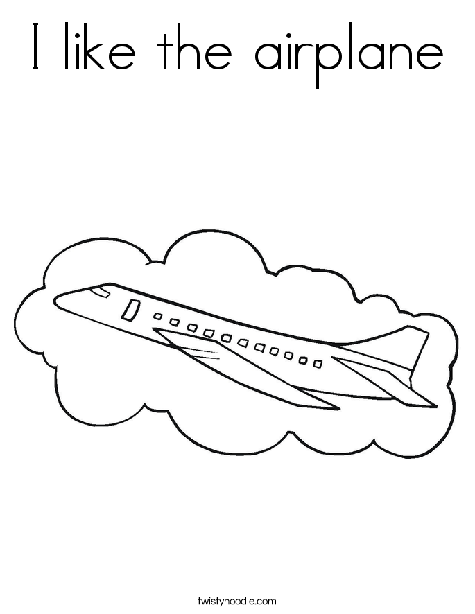 I like the airplane Coloring Page