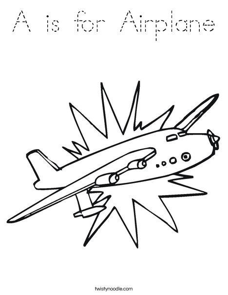 Aeroplane Coloring Page