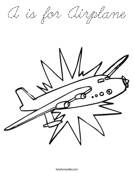 Aeroplane Coloring Page