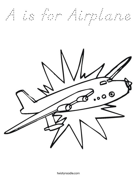 Aeroplane Coloring Page