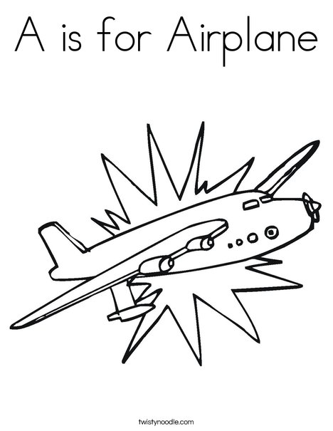 Aeroplane Coloring Page