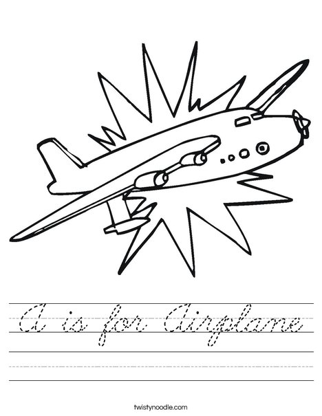 Aeroplane Worksheet