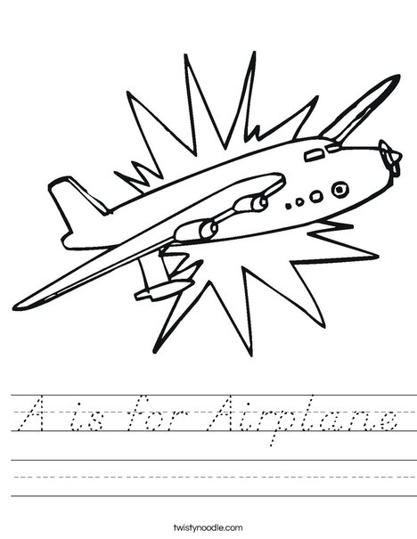 Aeroplane Worksheet
