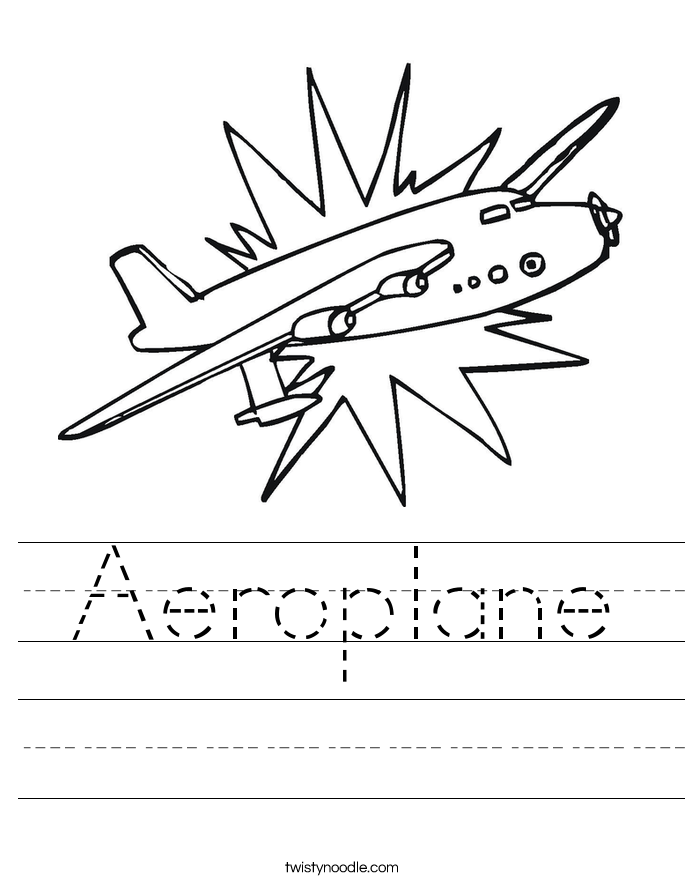 Aeroplane Worksheet