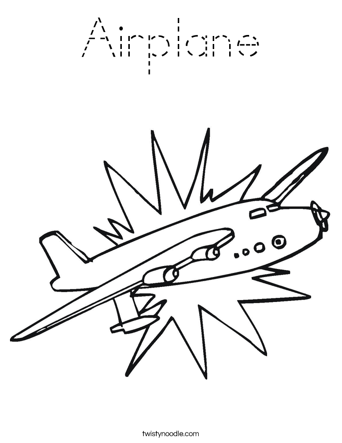 Airplane Coloring Page