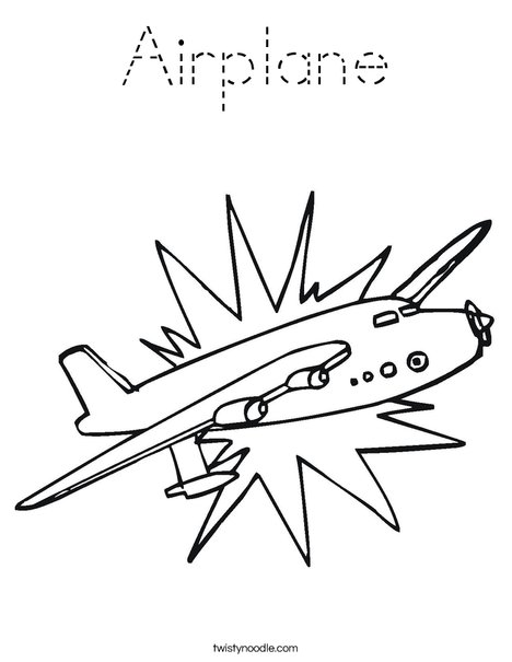 Aeroplane Coloring Page