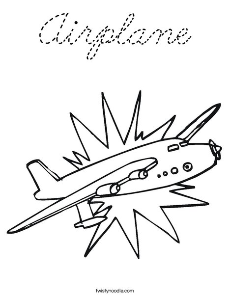 Aeroplane Coloring Page