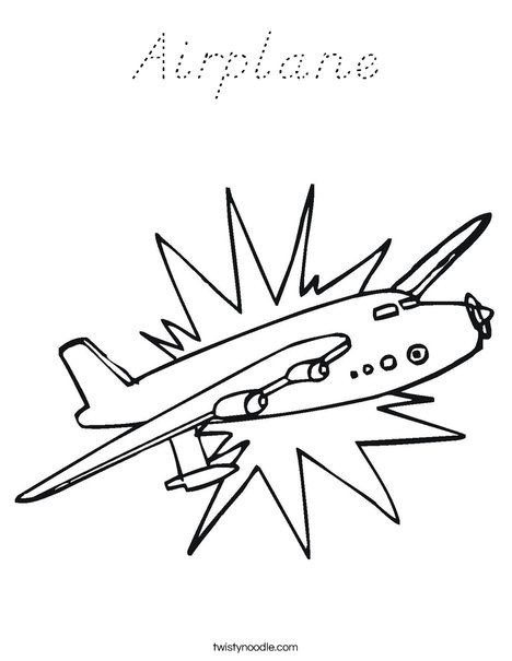 Aeroplane Coloring Page
