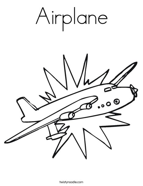 Aeroplane Coloring Page