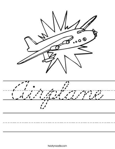 Aeroplane Worksheet