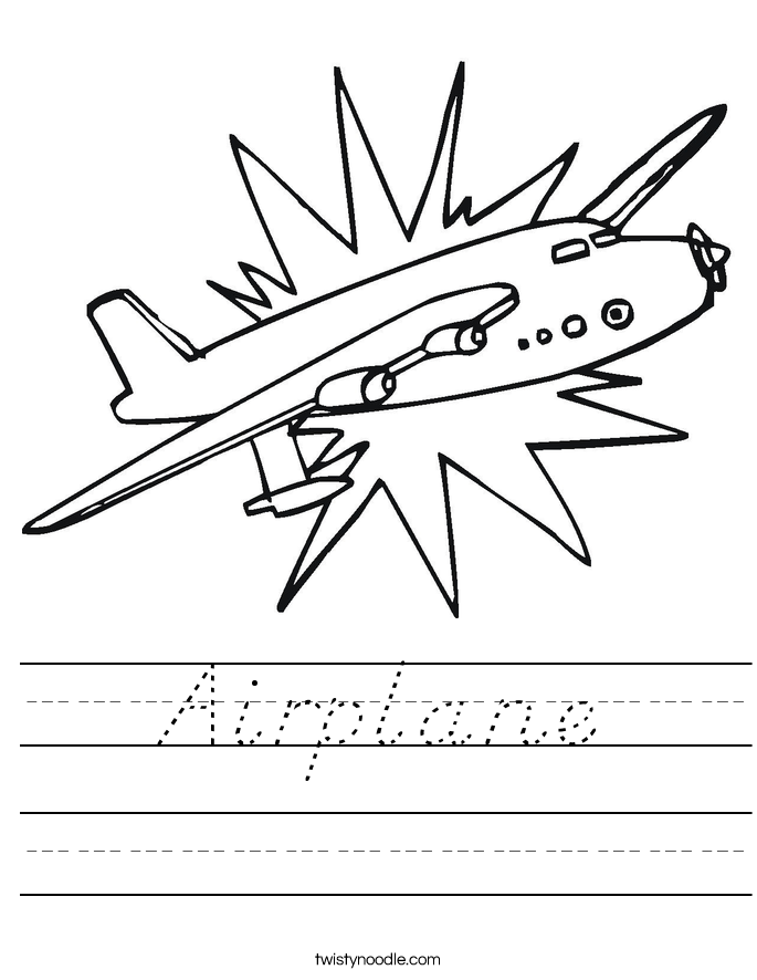 Airplane Worksheet