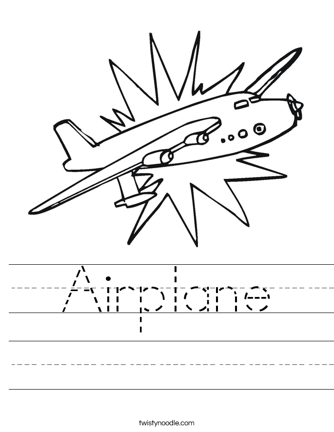 Airplane Worksheet