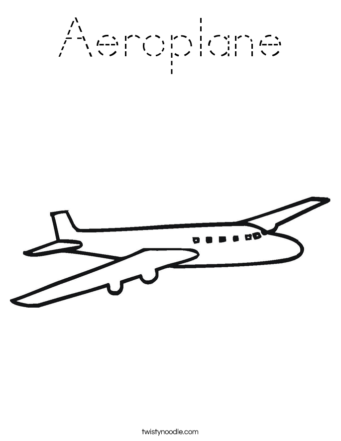 Aeroplane Coloring Page
