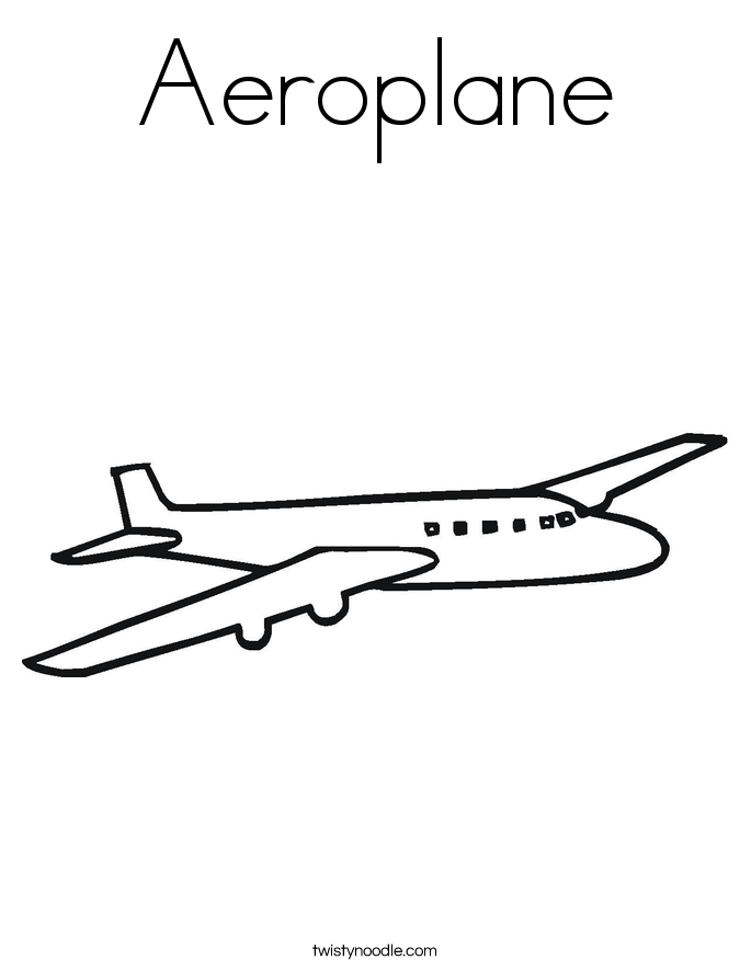 Aeroplane Coloring Page
