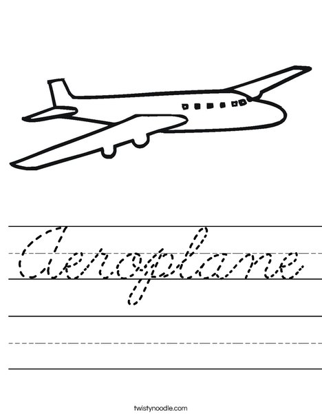 Jet Plane Worksheet